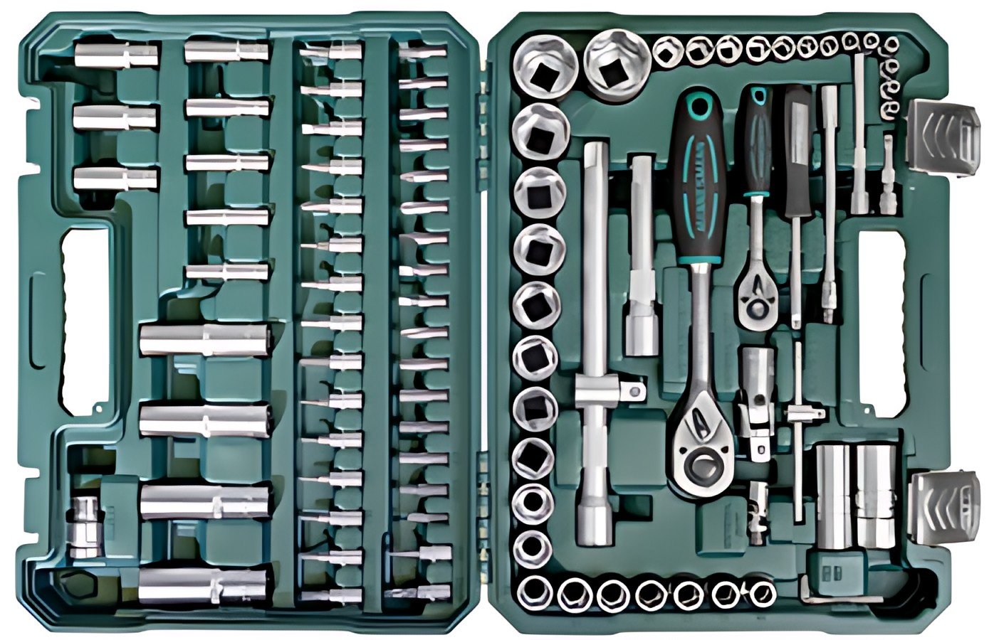 BRÜDER MANNESMANN Jeu de douilles 1/4" + 1/2", 94 pièces