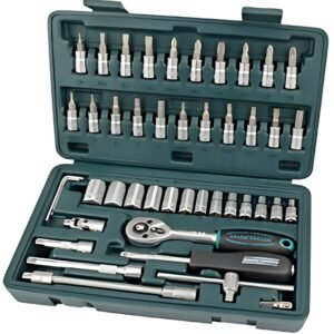 BRÜDER MANNESMANN Jeu de douilles 1/4", 46 pièces