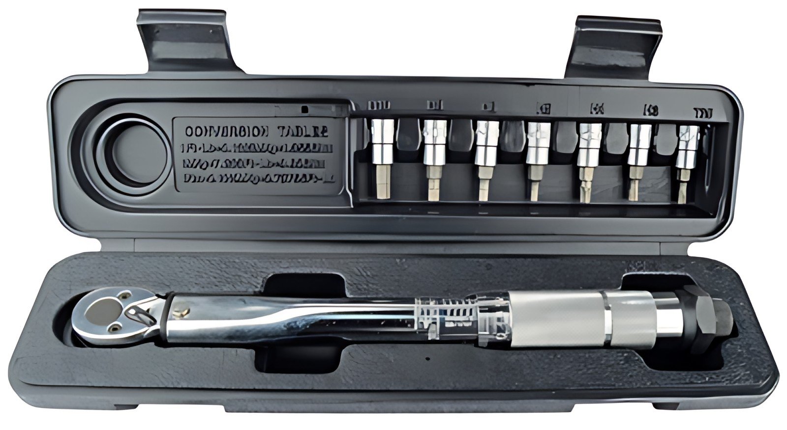 BRÜDER MANNESMANN Kit de clé dynamométrique 1/4", 8 pièces