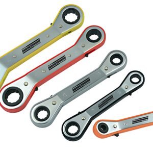 BRÜDER MANNESMANN Kit de clé polygonale à cliquet, 5 pièces