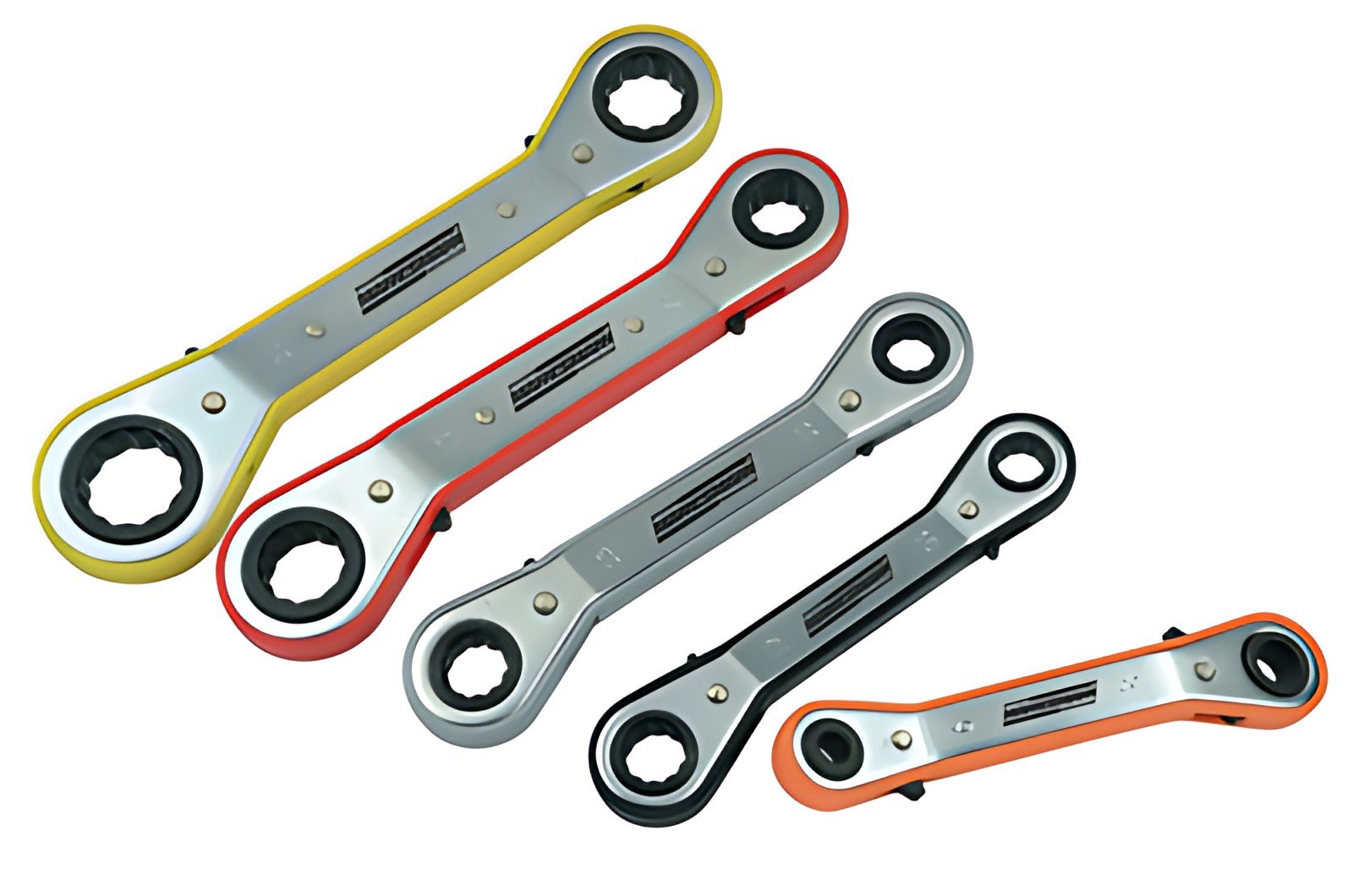 BRÜDER MANNESMANN Kit de clé polygonale à cliquet, 5 pièces