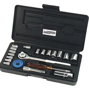 BRÜDER MANNESMANN Jeu de douilles 1/4" + 3/8", 20 pièces