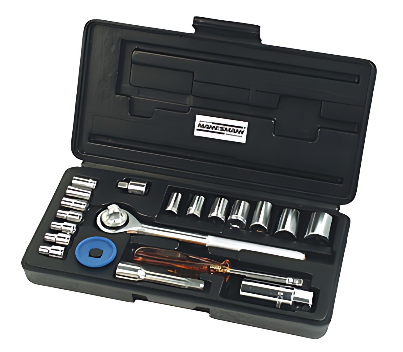 BRÜDER MANNESMANN Jeu de douilles 1/4" + 3/8", 20 pièces