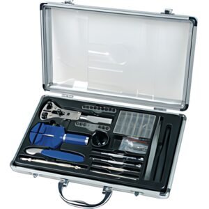 BRÜDER MANNESMANN Kit d'outils d'horloger, malette en alu