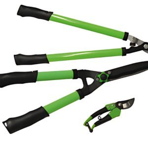 BRÜDER MANNESMANN Set de cisailles de jardinage, 3 pièces