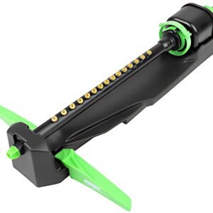 BRÜDER MANNESMANN Arroseur oscillant, 15 buses, vert/noir