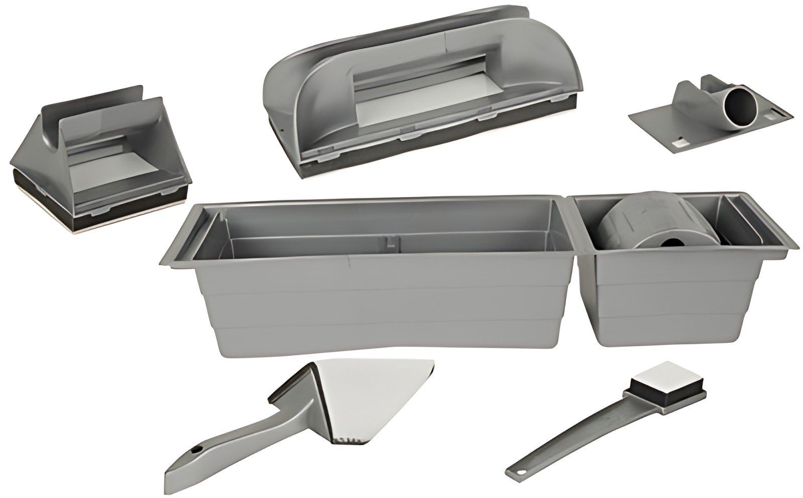 BRÜDER MANNESMANN Kit de peintre, 9 pièces, gris