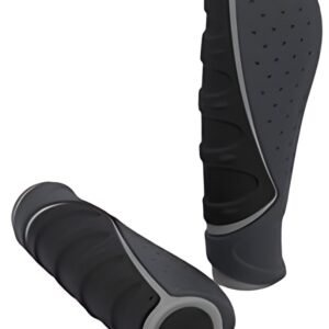 FISCHER Poignées de guidon pour vélo "Trio", gris/noir