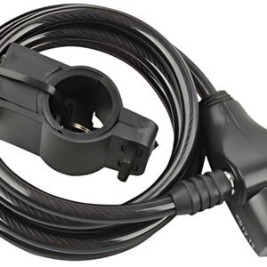 FISCHER Câble antivol pour vélo, longueur: 1.800 mm, noir