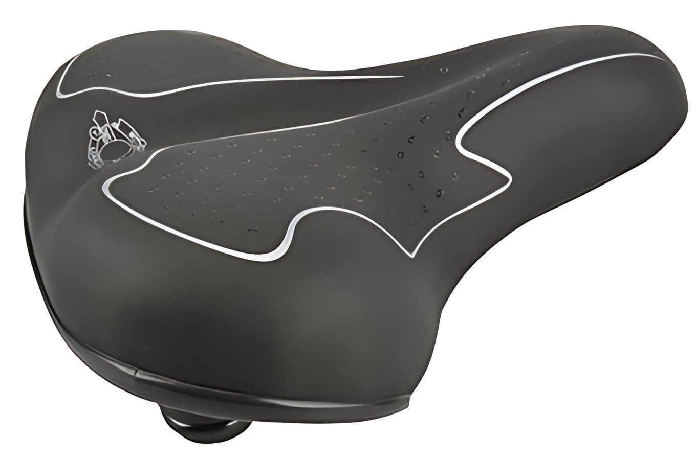 FISCHER Selle pour vélo de randonnée Elastomer, noir / blanc