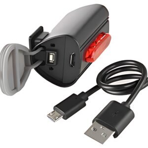 FISCHER Feu arrière de vélo sur batterie TWIN, éclairage sol