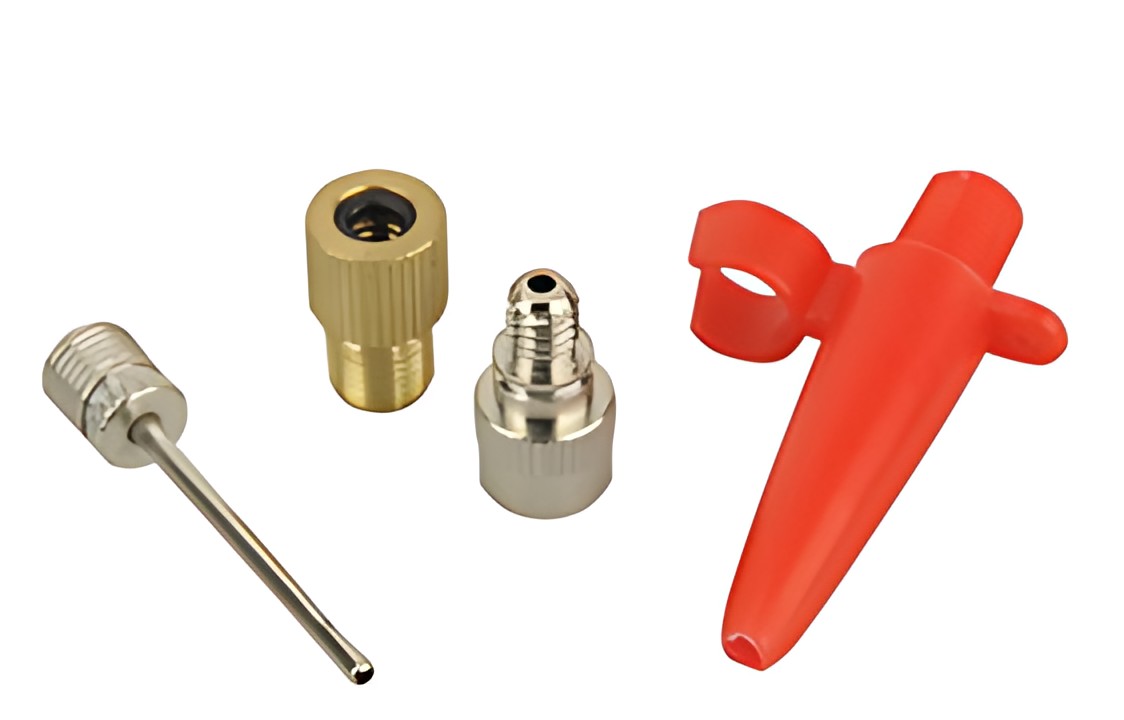 FISCHER Set d'adaptateurs pour pompe à air de vélo, 4 pièces