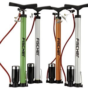 FISCHER Pompe à air verticale pour vélo, en alu, toute valve