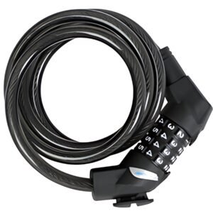 FISCHER Câble antivol pour vélo, longueur : 1.200 mm, noir