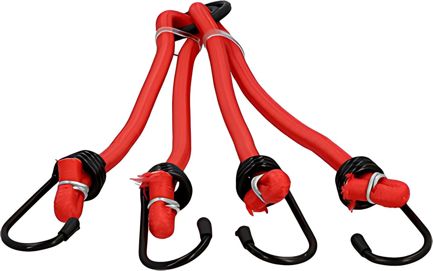 FISCHER Tendeur élastique de vélo à 4 bras, rouge