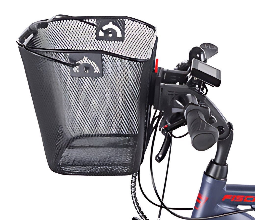 FISCHER Panier sur guidon pour vélo électrique, noir