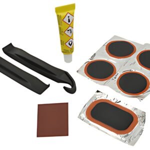 FISCHER Boîte de rustines pour chambre à air vélo, 9 pièces
