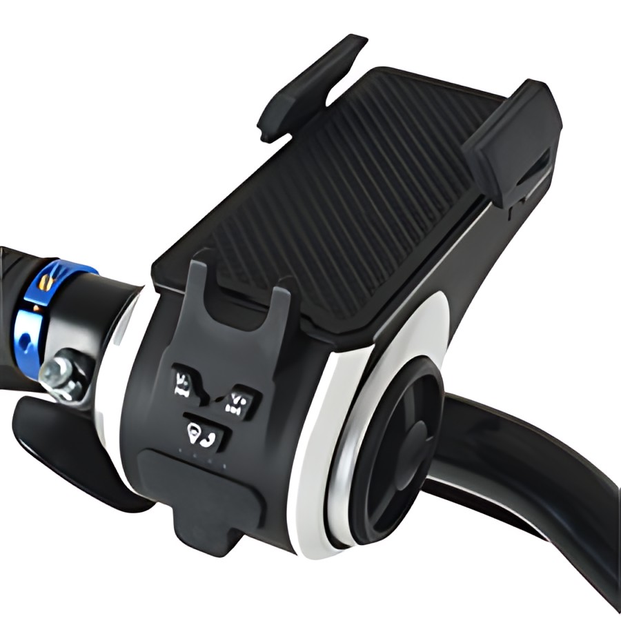 FISCHER Support de smartphone multimédia pour vélo, noir