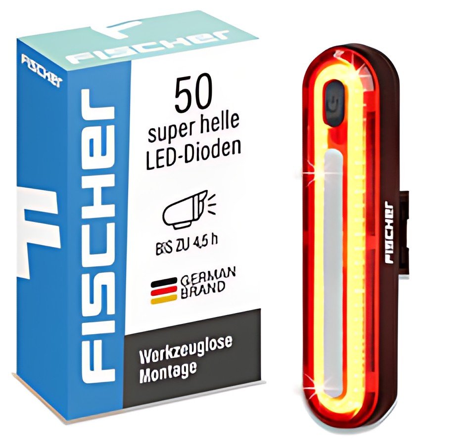FISCHER Feu arrière LED pour vélo, 50 diodes
