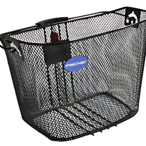 FISCHER Panier pour guidon de vélo, fixation rapide, noir