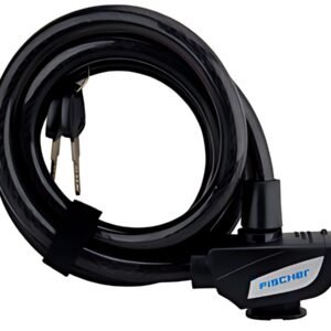 FISCHER Câble antivol pour vélo, longueur: 1.800 mm, noir