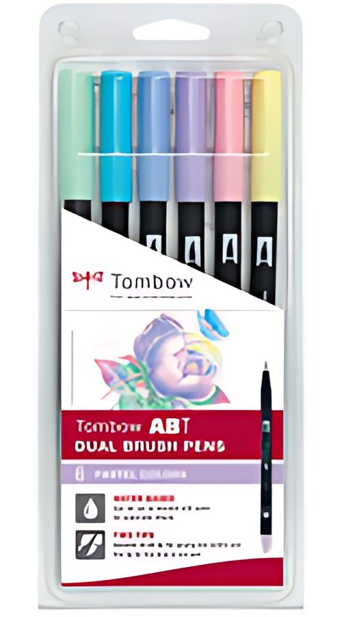 Tombow Feutre double pointe ABT DUAL BRUSH PEN, tons pastel