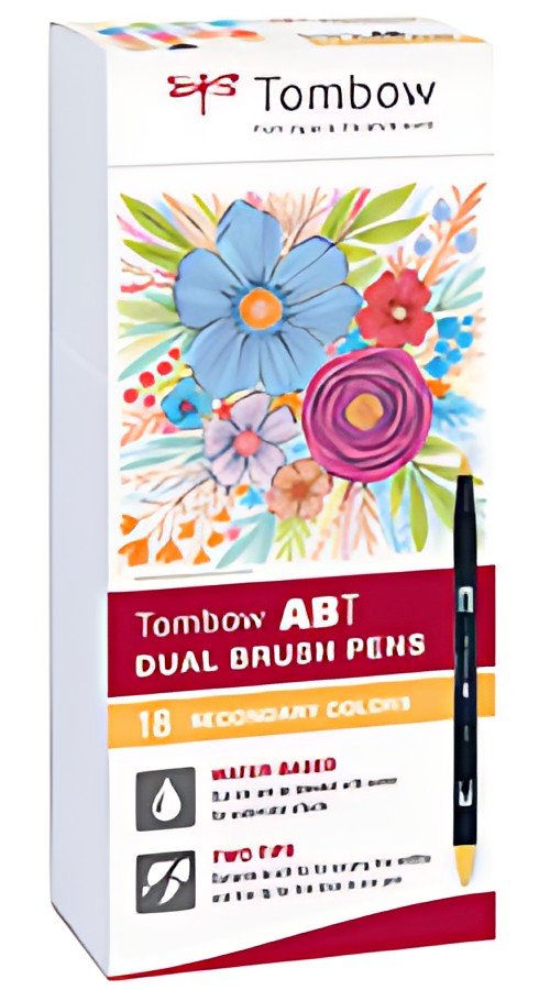 TOMBOW Feutre double pointe "ABT DUAL BRUSH PEN", couleurs
