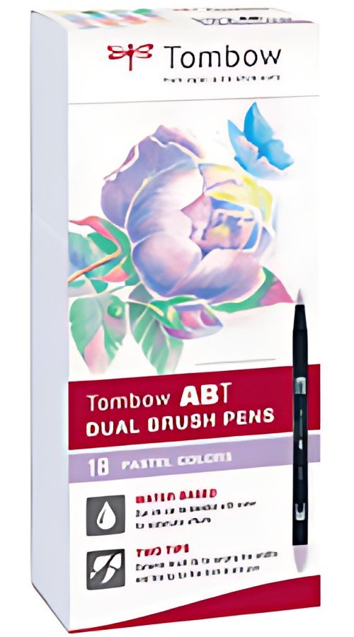 TOMBOW Feutre double pointe "ABT DUAL BRUSH PEN",tons pastel