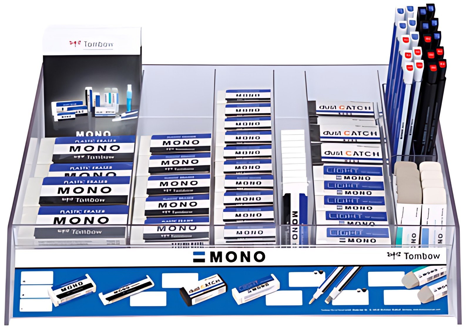 Tombow Gomme "MONO", assorti, présentoir de 98