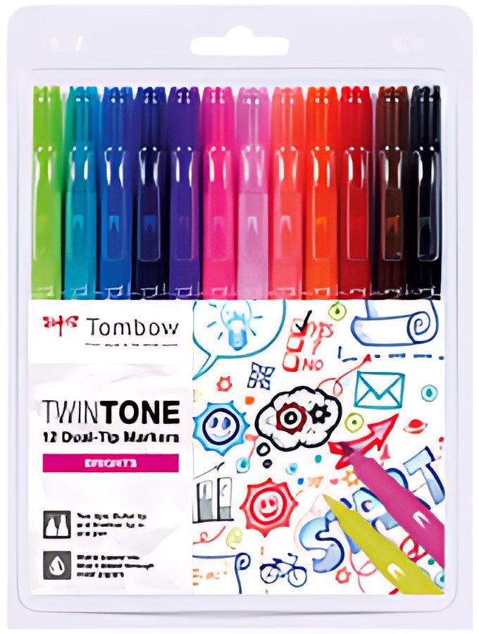 Tombow Feutre double pointe "TwinTone" Bright Colours