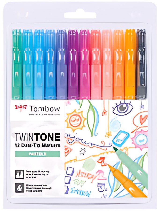 Tombow Feutre double pointe "TwinTone" Pastell Colours