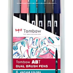 Tombow Feutre double pointe "ABT DUAL BRUSH PEN", set de 6
