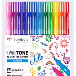 Tombow Feutre double pointe "TwinTone" Rainbow, set de 12
