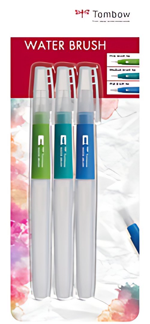Tombow Pinceau à réservoir d'eau, blister de 3