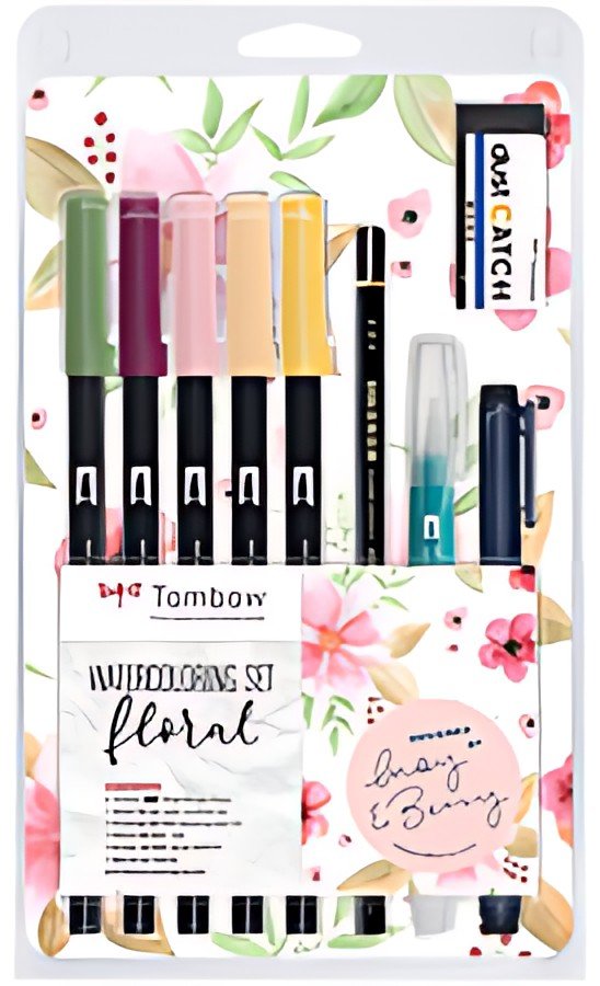 Tombow Kit pour aquarelle "Floral", 11 pièces