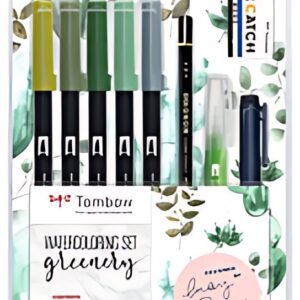 Tombow Kit pour aquarelle "Greenery", 11 pièces