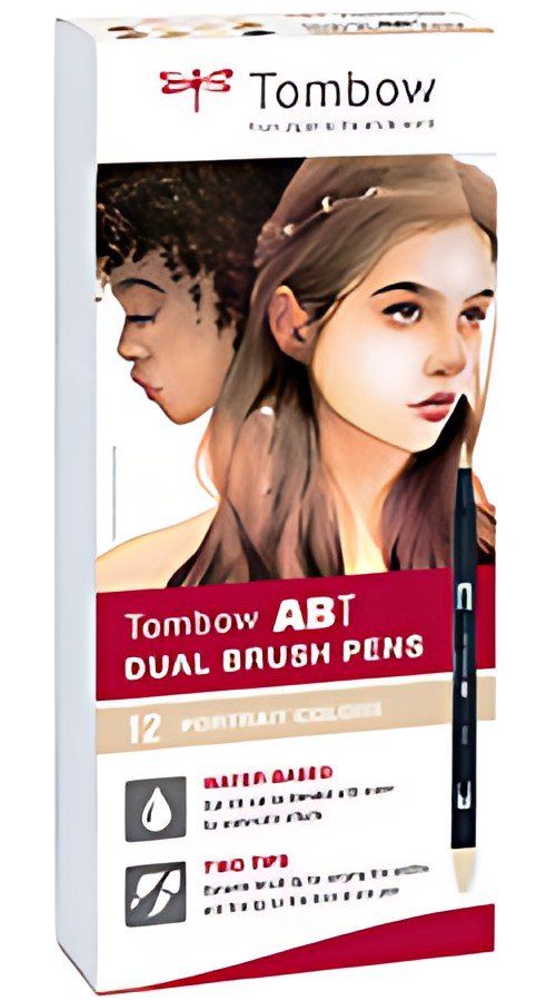 TOMBOW Feutre double pointe "DUAL BRUSH PEN ABT", set de 12