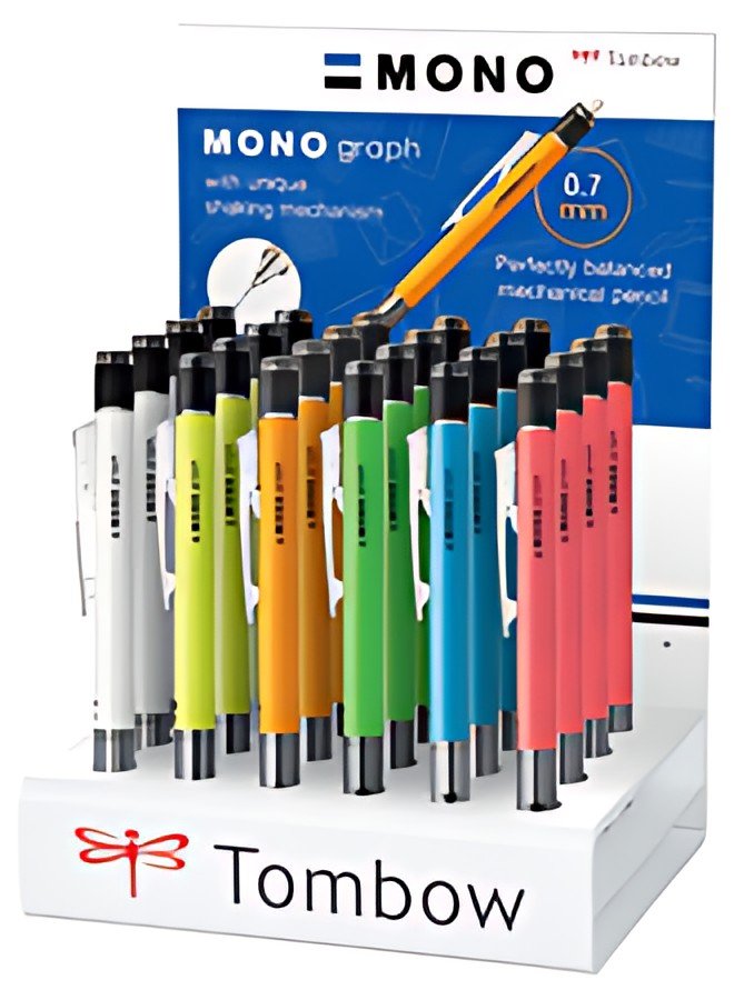 TOMBOW Porte-mines "MONO graph", 0,7 mm, présentoir de 24