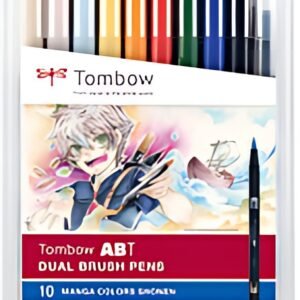 Tombow Feutre double pointe "ABT DUAL BRUSH PEN", set de 10