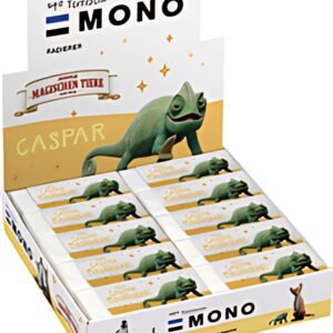 Gomme plastique Tombow MONO "Caméléon", présentoir de 20
