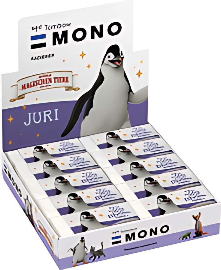 Gomme plastique Tombow MONO pingouin", présentoir de 20