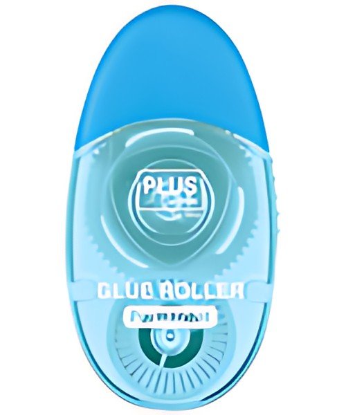 PLUS JAPAN Mini roller adhésif LE TG-1512, 6 mm x 12 m, bleu