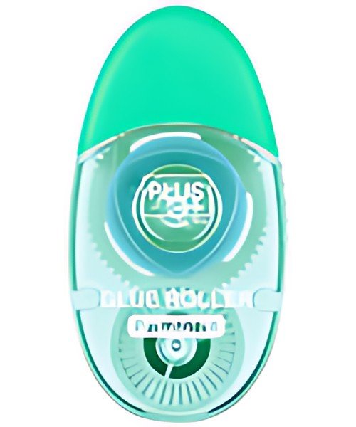 PLUS JAPAN Mini roller adhésif LE TG-1512, 6 mm x 12 m, vert
