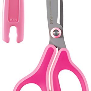 PLUS JAPAN Ciseaux pour enfants FITCUTCURVE KIDS, rond, rose