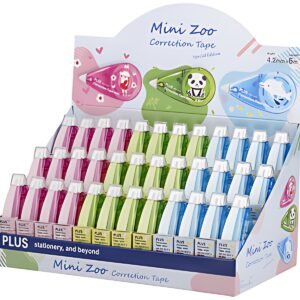 PLUS JAPAN Roller correcteur "Mini Zoo" 5mm x 6m, présentoir