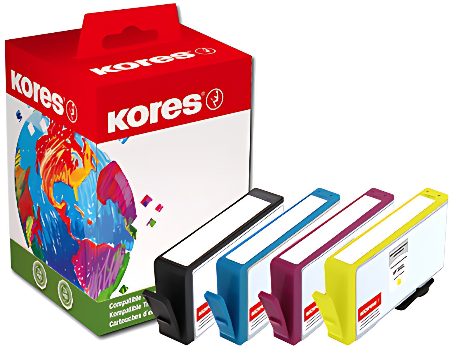 Kores Multipack encre G1717KIT remplace hp CD975AE/CD972AE/