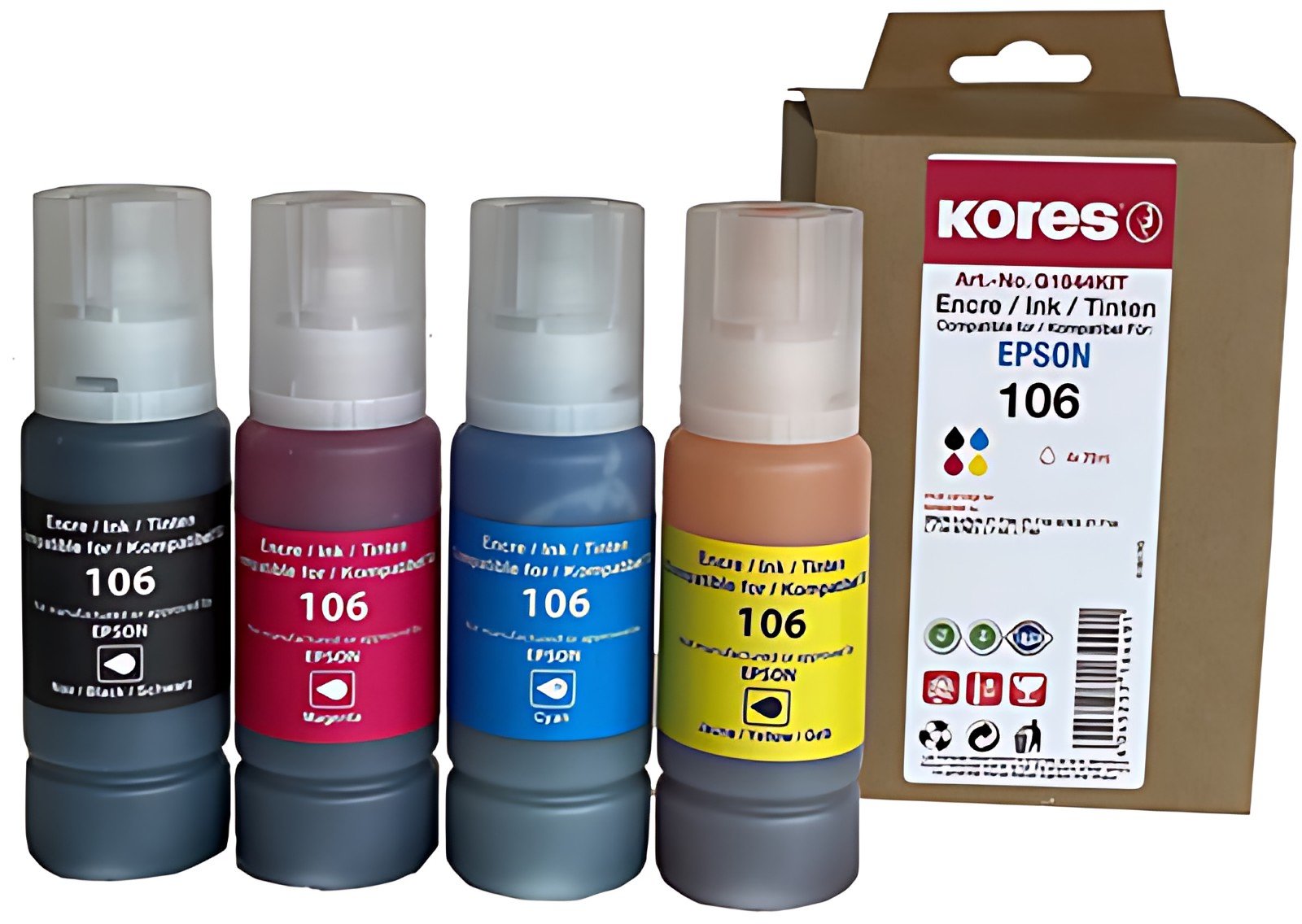 Kores Flacon encre multipack G1644KIT remplace EPSON 106