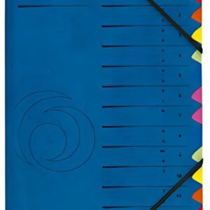 herlitz Trieur, A4, carton, 12 compartiments, bleu