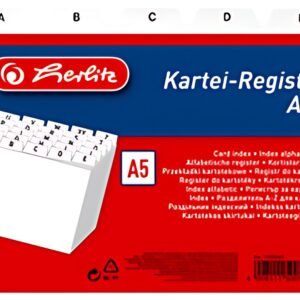 herlitz Index alphabétique, PP, A6 paysage, blanc