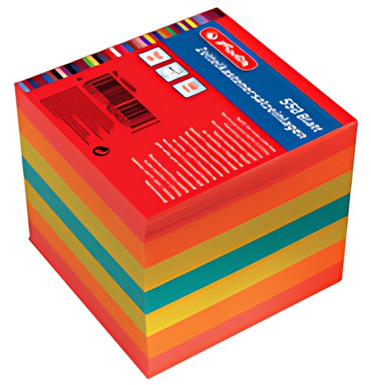 herlitz Bloc cube, 90 x 90 mm, coloré